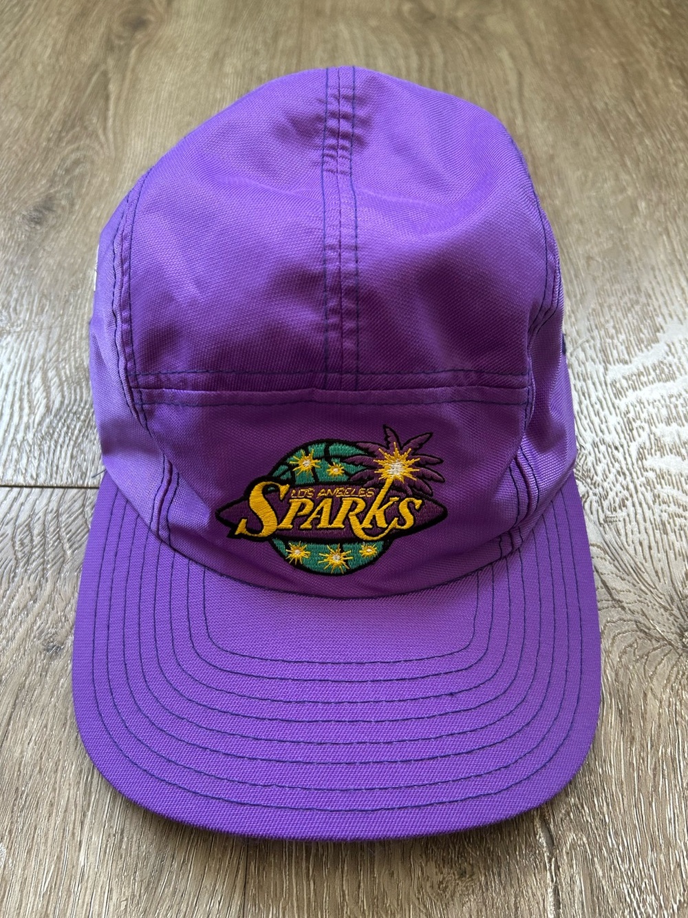 Retro LA Sparks Embroidered Purple Basketball Cap